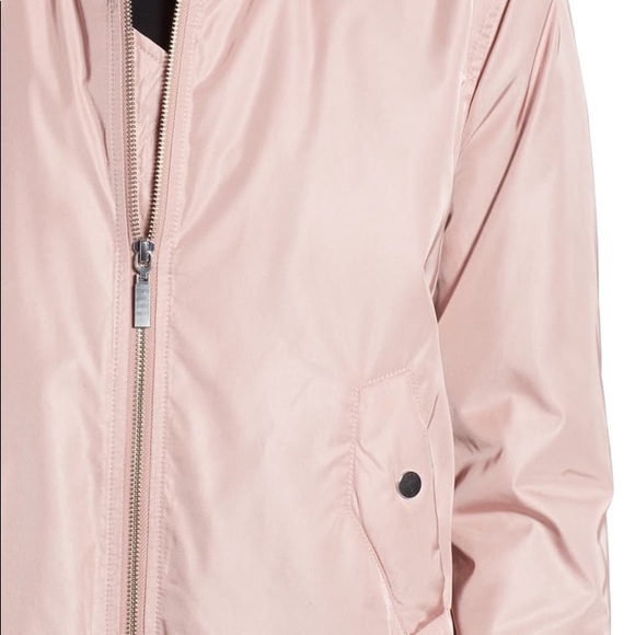NORDSTROM B.P. PINK PLEATED BOMBER JACKET - Picture 3 of 9
